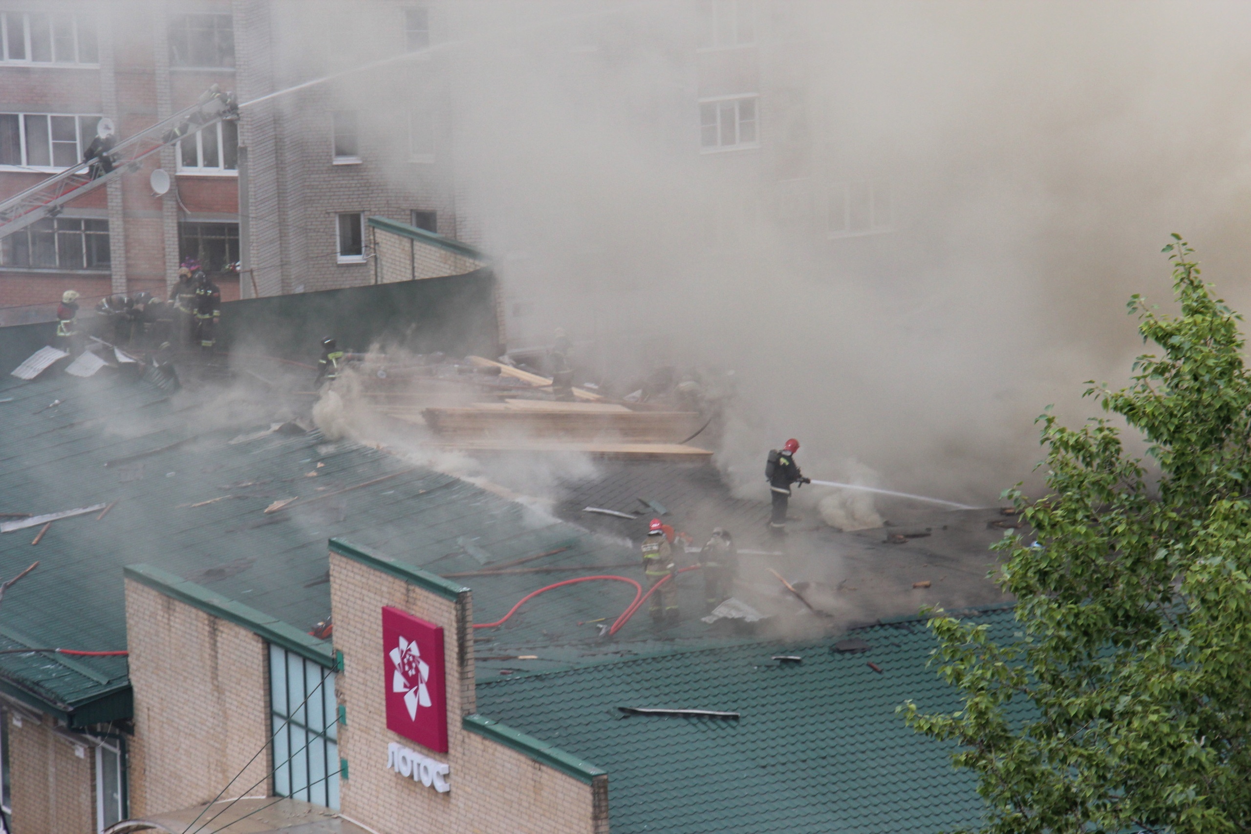 В МЧС назвали причину крупного пожара в ярославском ТЦ «Лотос»