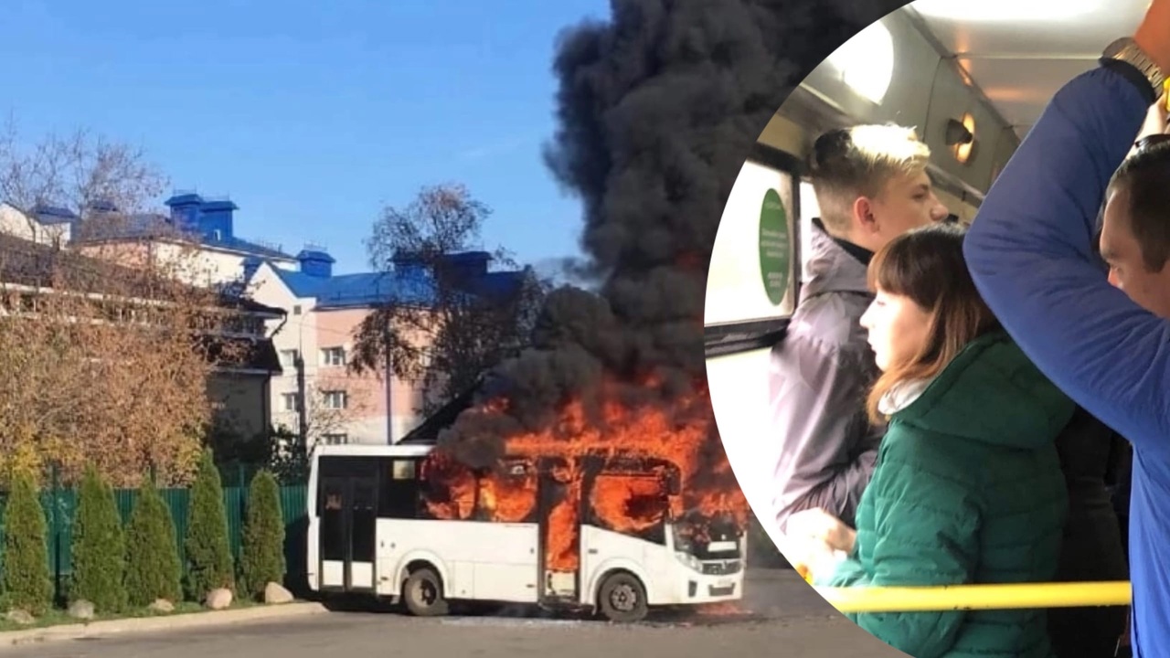 В Ярославской области на стоянке вспыхнул пассажирский автобус 