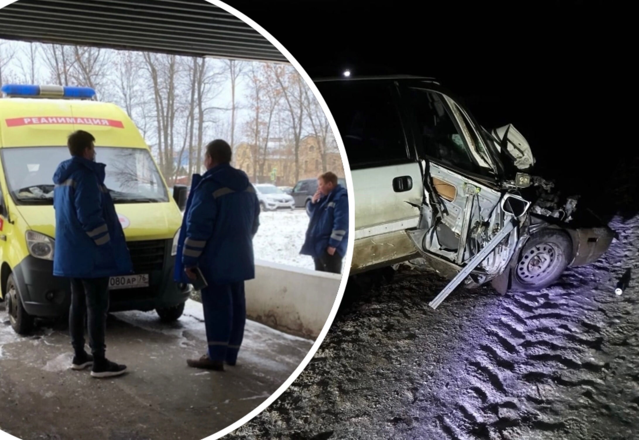 Умер сразу: под Ярославлем столкнулись грузовик и легковушка