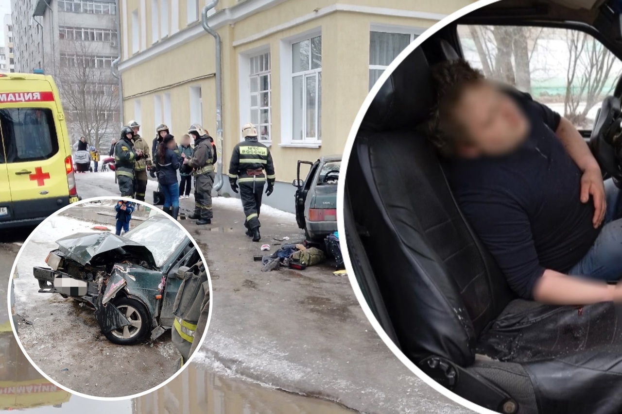 Водитель за рулем в крови: жуткое ДТП случилось около школы в Ярославле 