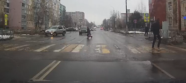 Под Ярославлем пенсионерка бросилась под колеса автомобиля (видео)