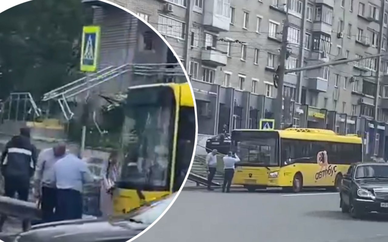 "Не успел остановиться": новый желтый автобус в Ярославле сбил пешехода