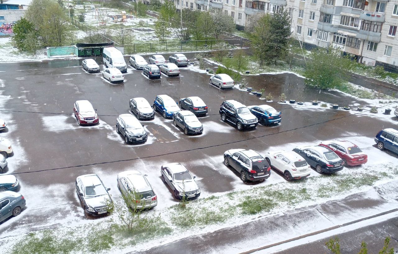  В Ярославле пошел майский снег и средняя температура упала на 10 градусов